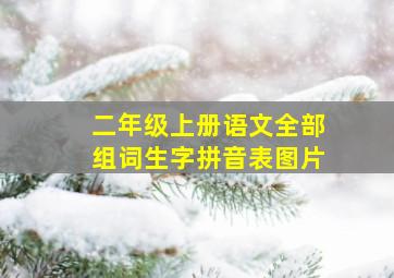 二年级上册语文全部组词生字拼音表图片