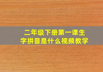 二年级下册第一课生字拼音是什么视频教学