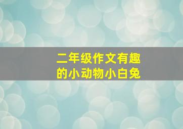 二年级作文有趣的小动物小白兔