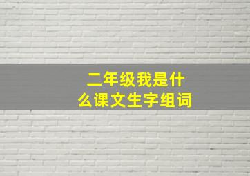 二年级我是什么课文生字组词