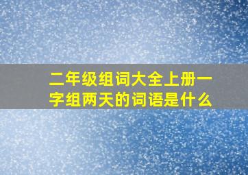 二年级组词大全上册一字组两天的词语是什么