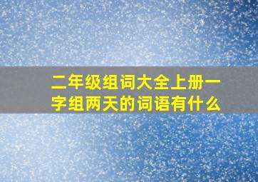 二年级组词大全上册一字组两天的词语有什么