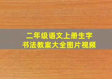 二年级语文上册生字书法教案大全图片视频