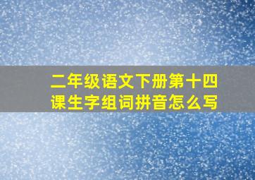 二年级语文下册第十四课生字组词拼音怎么写