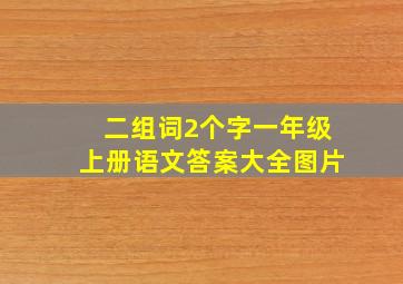 二组词2个字一年级上册语文答案大全图片