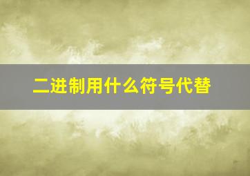 二进制用什么符号代替