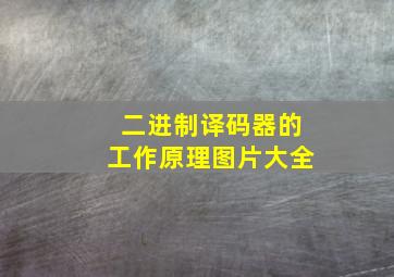 二进制译码器的工作原理图片大全