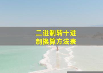 二进制转十进制换算方法表