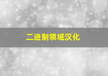 二进制领域汉化