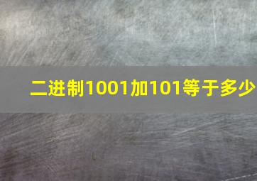 二进制1001加101等于多少