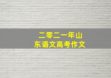 二零二一年山东语文高考作文