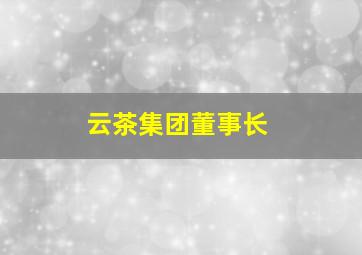 云茶集团董事长