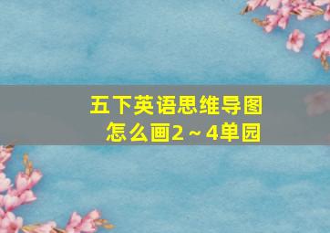 五下英语思维导图怎么画2～4单园