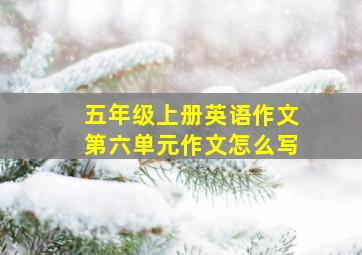 五年级上册英语作文第六单元作文怎么写