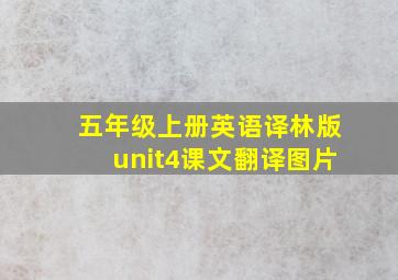 五年级上册英语译林版unit4课文翻译图片