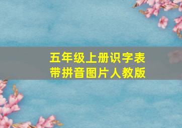 五年级上册识字表带拼音图片人教版