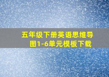 五年级下册英语思维导图1-6单元模板下载