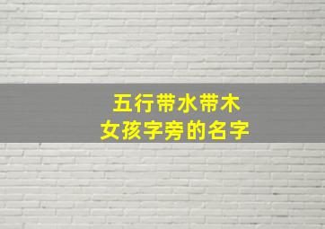 五行带水带木女孩字旁的名字