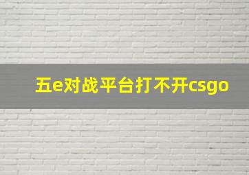 五e对战平台打不开csgo