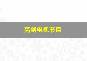 亮剑电视节目