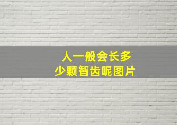 人一般会长多少颗智齿呢图片