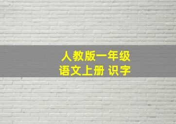 人教版一年级语文上册 识字