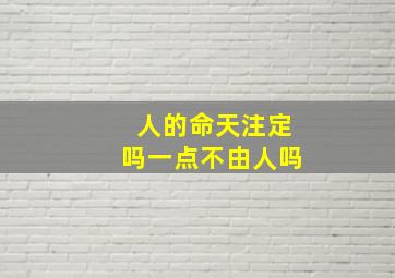 人的命天注定吗一点不由人吗