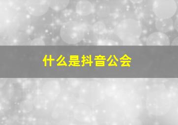 什么是抖音公会