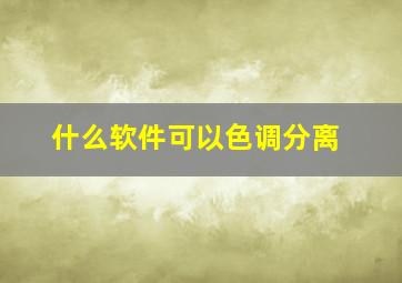 什么软件可以色调分离