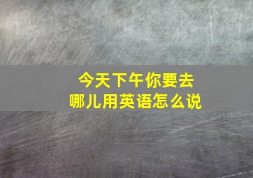 今天下午你要去哪儿用英语怎么说