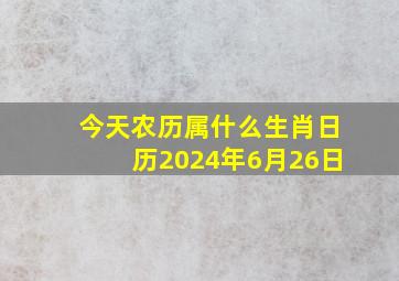 今天农历属什么生肖日历2024年6月26日