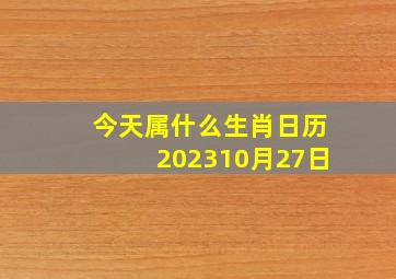 今天属什么生肖日历202310月27日