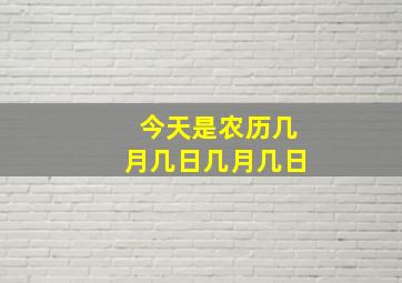 今天是农历几月几日几月几日