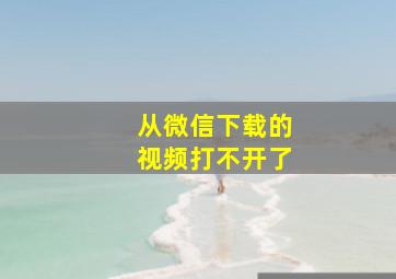 从微信下载的视频打不开了