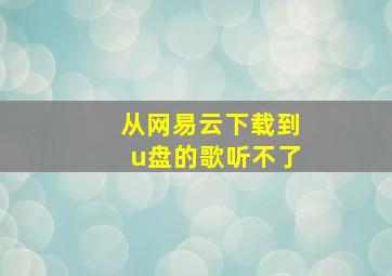 从网易云下载到u盘的歌听不了