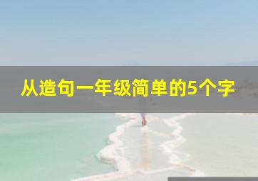 从造句一年级简单的5个字