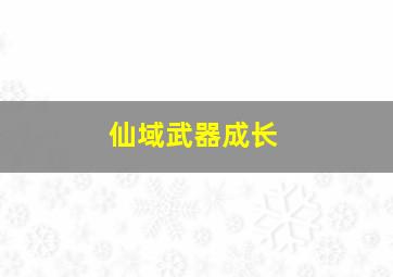 仙域武器成长