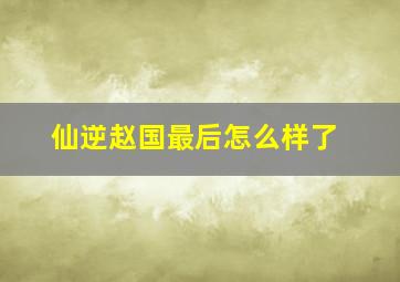 仙逆赵国最后怎么样了