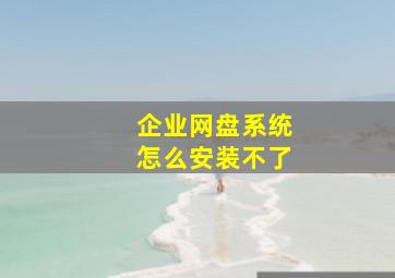 企业网盘系统怎么安装不了