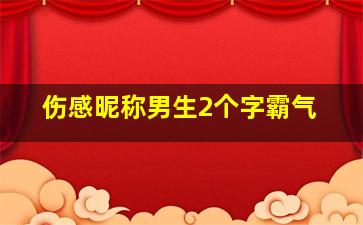 伤感昵称男生2个字霸气