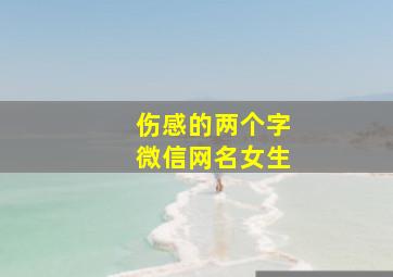 伤感的两个字微信网名女生