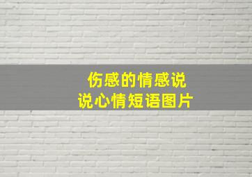 伤感的情感说说心情短语图片