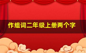 作组词二年级上册两个字