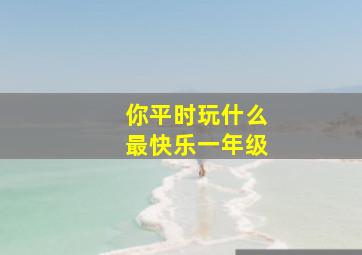 你平时玩什么最快乐一年级