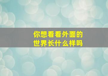 你想看看外面的世界长什么样吗