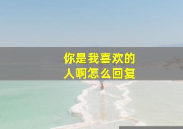 你是我喜欢的人啊怎么回复