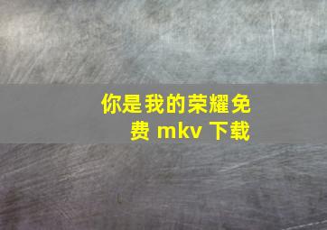 你是我的荣耀免费 mkv 下载