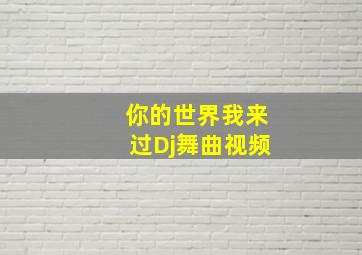 你的世界我来过Dj舞曲视频