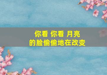 你看 你看 月亮的脸偷偷地在改变