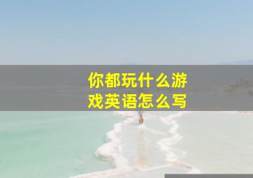 你都玩什么游戏英语怎么写